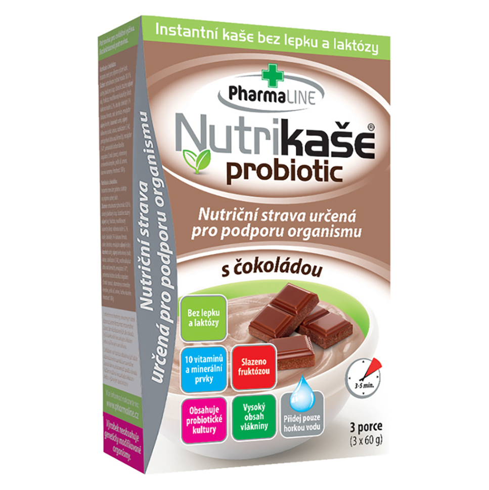 PHARMALINE Nutrikaše probiotic s čokoládou 3 x 60 g kúpite na Mojalekaren.sk
