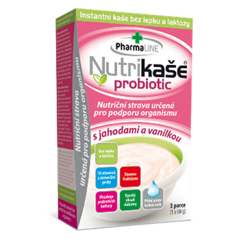PHARMALINE Nutrikaša probiotic S jahodou a vanilkou 3x60 g