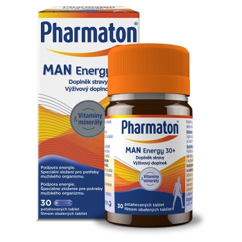 PHARMATON Man Energy 30+ poťahované tablety 30 kusov, expirácie