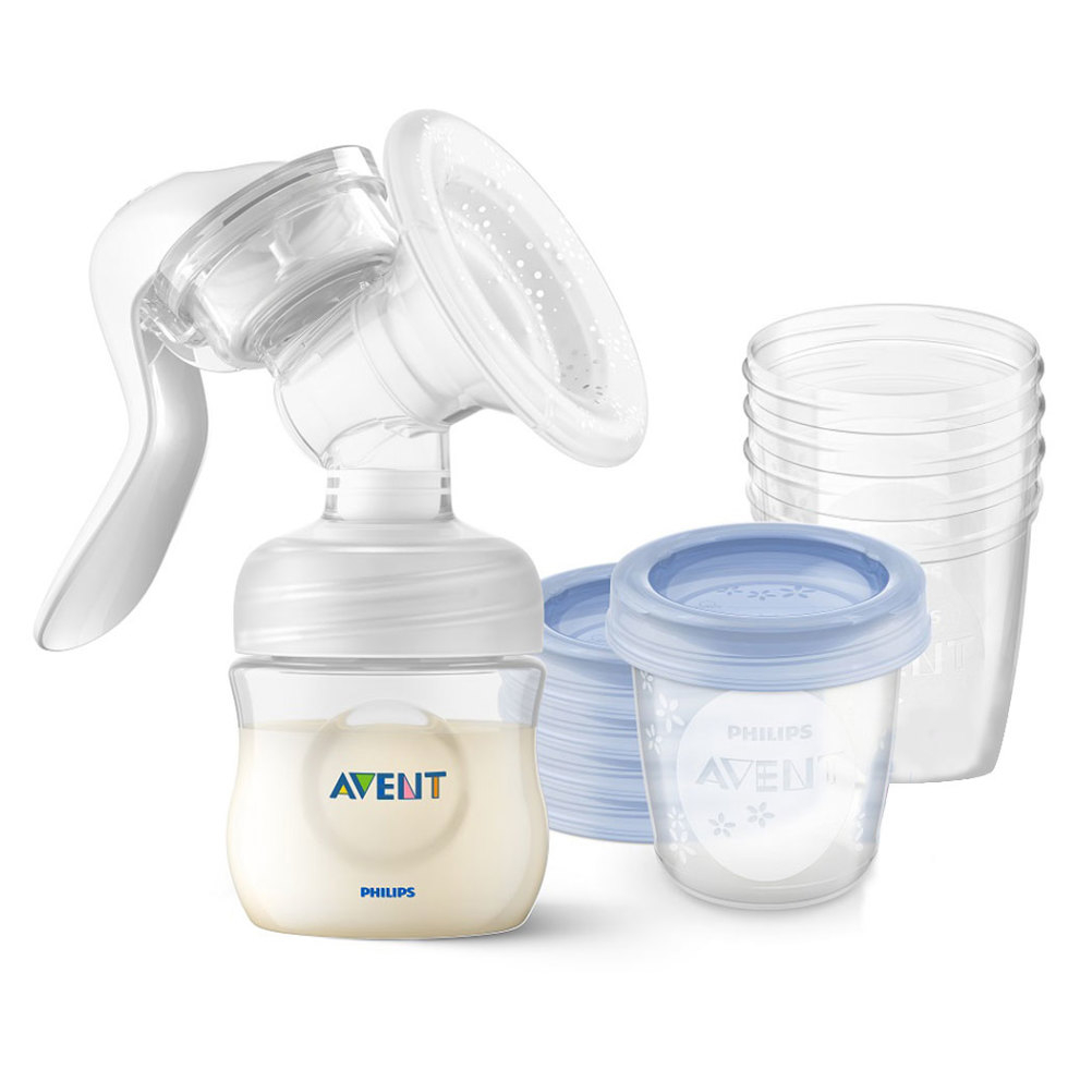 PHILIPS AVENT Odsávačka materského mlieka manuálna + VIA 180 ml 5 ks kúpite na Mojalekaren.sk