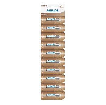 PHILIPS LR03AL10S/10 Entry Alkaline mikrotužkové batérie 10 kusov