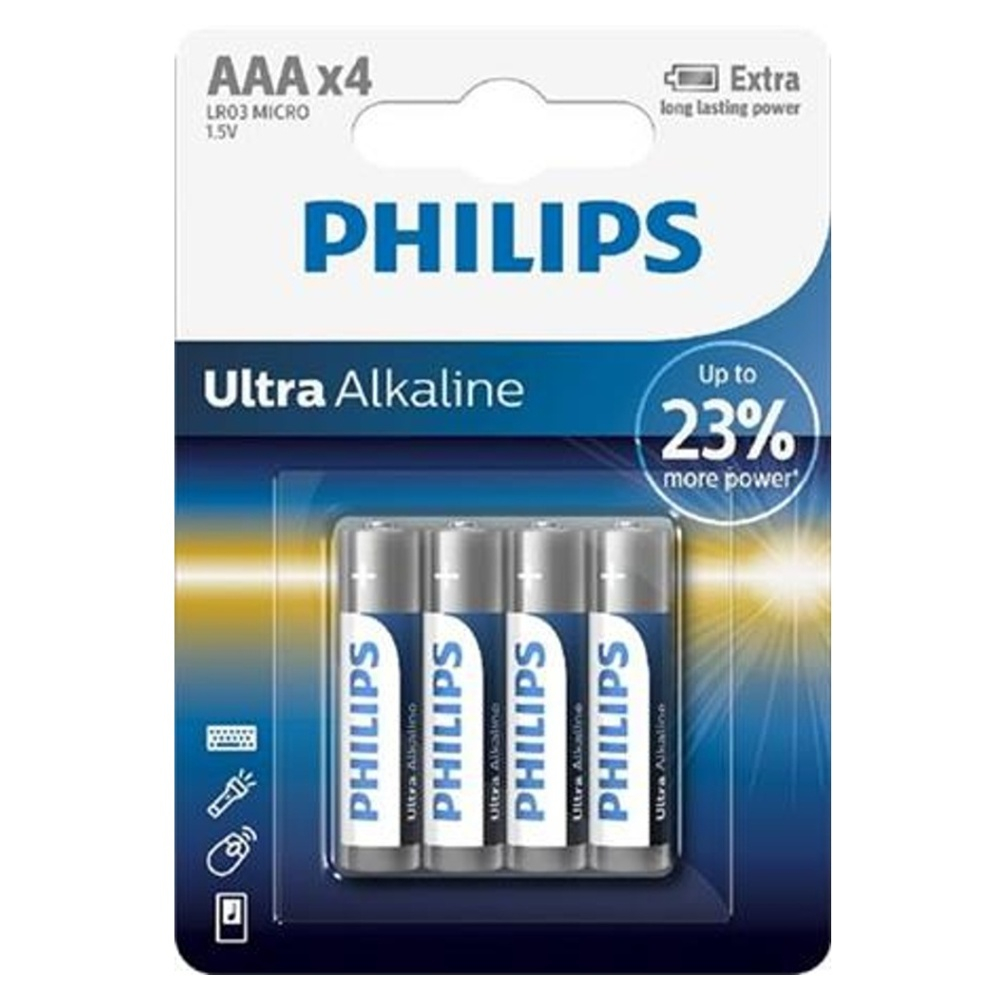 PHILIPS LR03E4B/10 mikrotužkové batérie 4 kusy