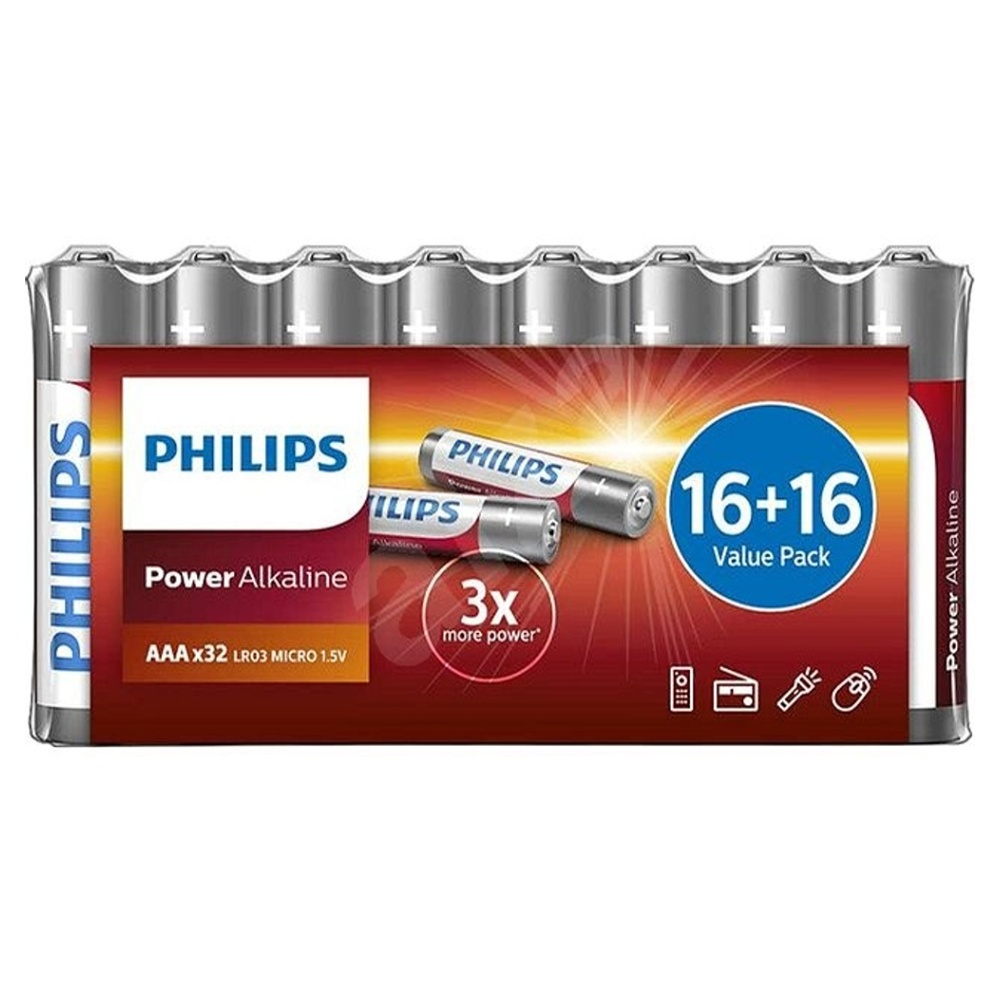 PHILIPS LR03P32FV/10 Power Alkaline mikrotužkové batérie 32 kusov