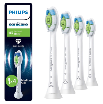 PHILIPS Sonicare optimal white štandard náhradná hlavica 4 kusy (Náhradné hlavice k zubným kefkám) - Bluetooth