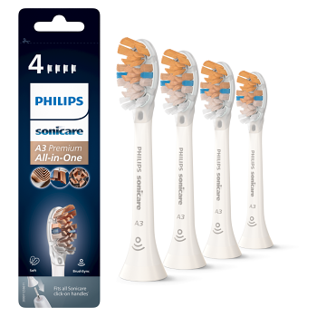 PHILIPS SONICARE Prestige HX9094/10 náhradné hlavice biele 4 kusy (Náhradné hlavice k zubným kefkám) - obrázok 1/4