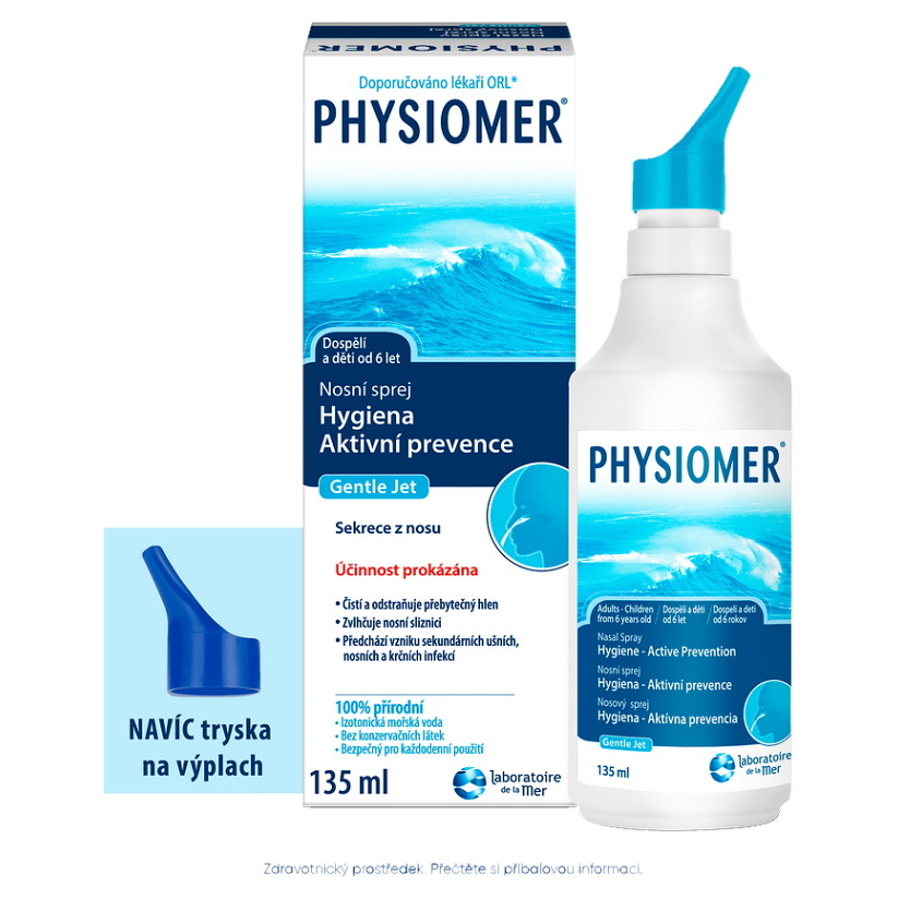 Physiomer Gentle Jet&Spray nosný sprej 135 ml kúpite na Mojalekaren.sk
