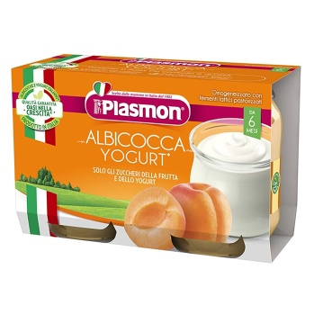PLASMON Dezert bezlepkový jogurt a marhuľa 6m+ 2 x 120 g