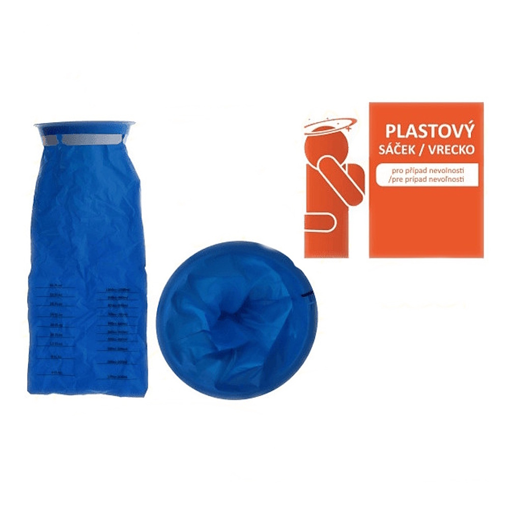 AMERICAN WAY Plastové vrecko pre prípad nevoľnosti 42 × 17,2 cm 4 kusy