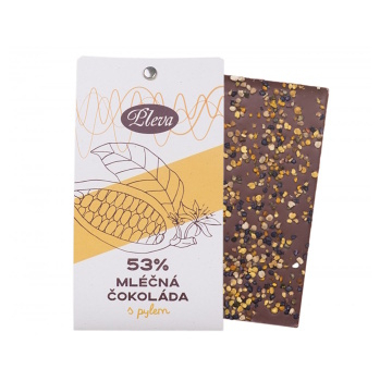 PLEVA Mliečna čokoláda s peľom 53% 50 g (Čokolády) - Mliečne
