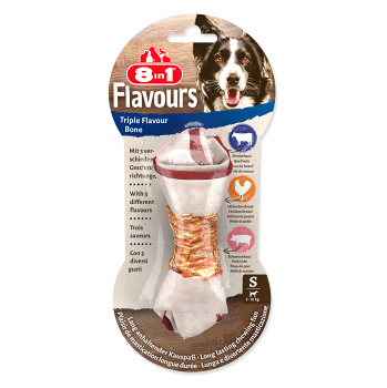 8IN1 Triple Flavour kosť žuvacia S 1 kus (Dentálne maškrty pre psov)