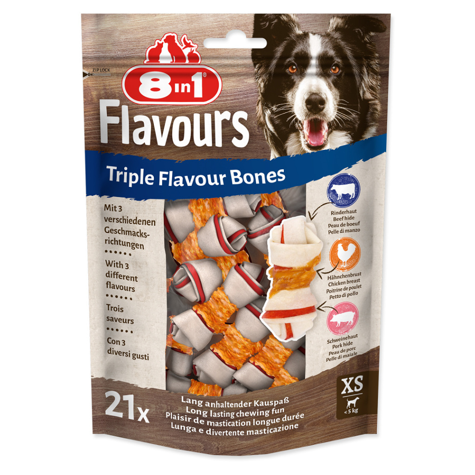 E-shop 8IN1 Triple Flavour kosť žuvacia XS 21 kusov