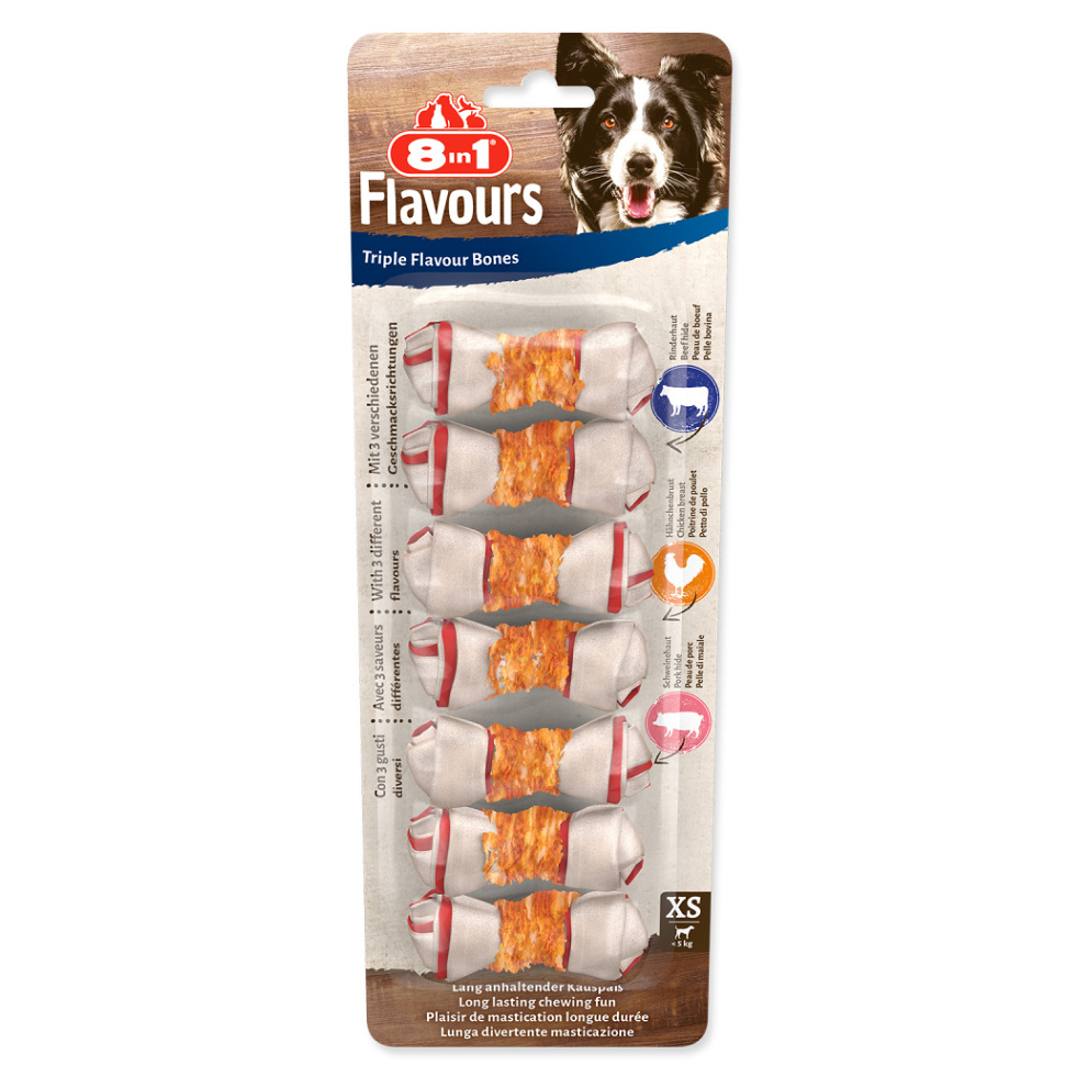 E-shop 8IN1 Triple Flavour kosť žuvacia XS 7 kusov