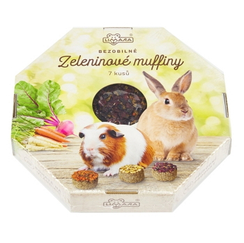 LIMARA Pochúťka bezobilnej zeleninovej sennej muffiny pre králiky 350 g