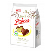 POEX Exclusive srdiečka v mliečnej čokoláde bez lepku 90 g