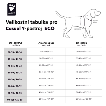 HURTTA Casual ECO postroj Y pre psov čierny 1 kus (Obojky, postroje a vodítka pre psov) - obrázok 2/2