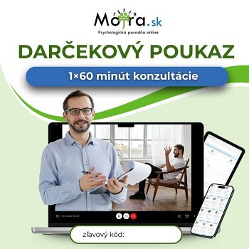 Poukaz na konzultáciu s psychológom Mojra.sk 1×60 min (Vzdialená odborná starostlivosť)