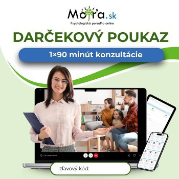 Poukaz na konzultáciu s psychológom Mojra.sk 1×90 min (Vzdialená odborná starostlivosť)