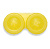 PÚZDRO Na kontaktné šošovky klasické jednofarebné, Farba: Žlutá
