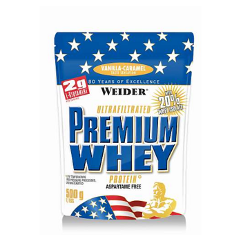 WEIDER Premium whey srvátkový proteín príchuť vanilka a karamel 500 g