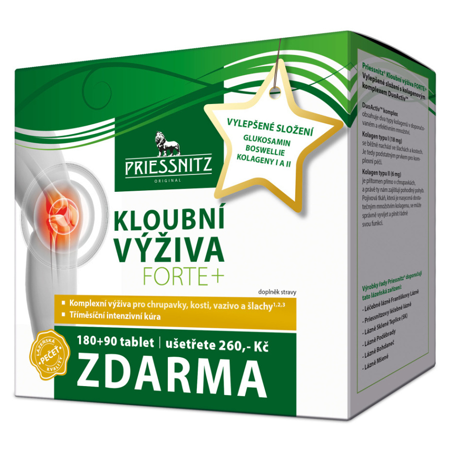 E-shop PRIESSNITZ Kĺbová výživa Forte + kolagény 180 + 90 tabliet