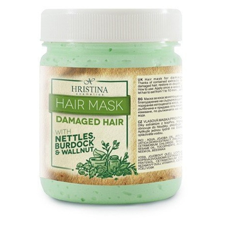 HRISTINA Prírodná vlasová maska pre poškodené vlasy 200 ml