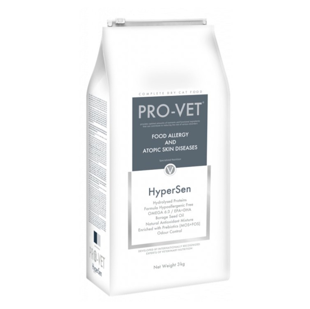 E-shop PRO-VET Hypersen granule pre mačky s potravinovou alergiou a atopiou 3 kg