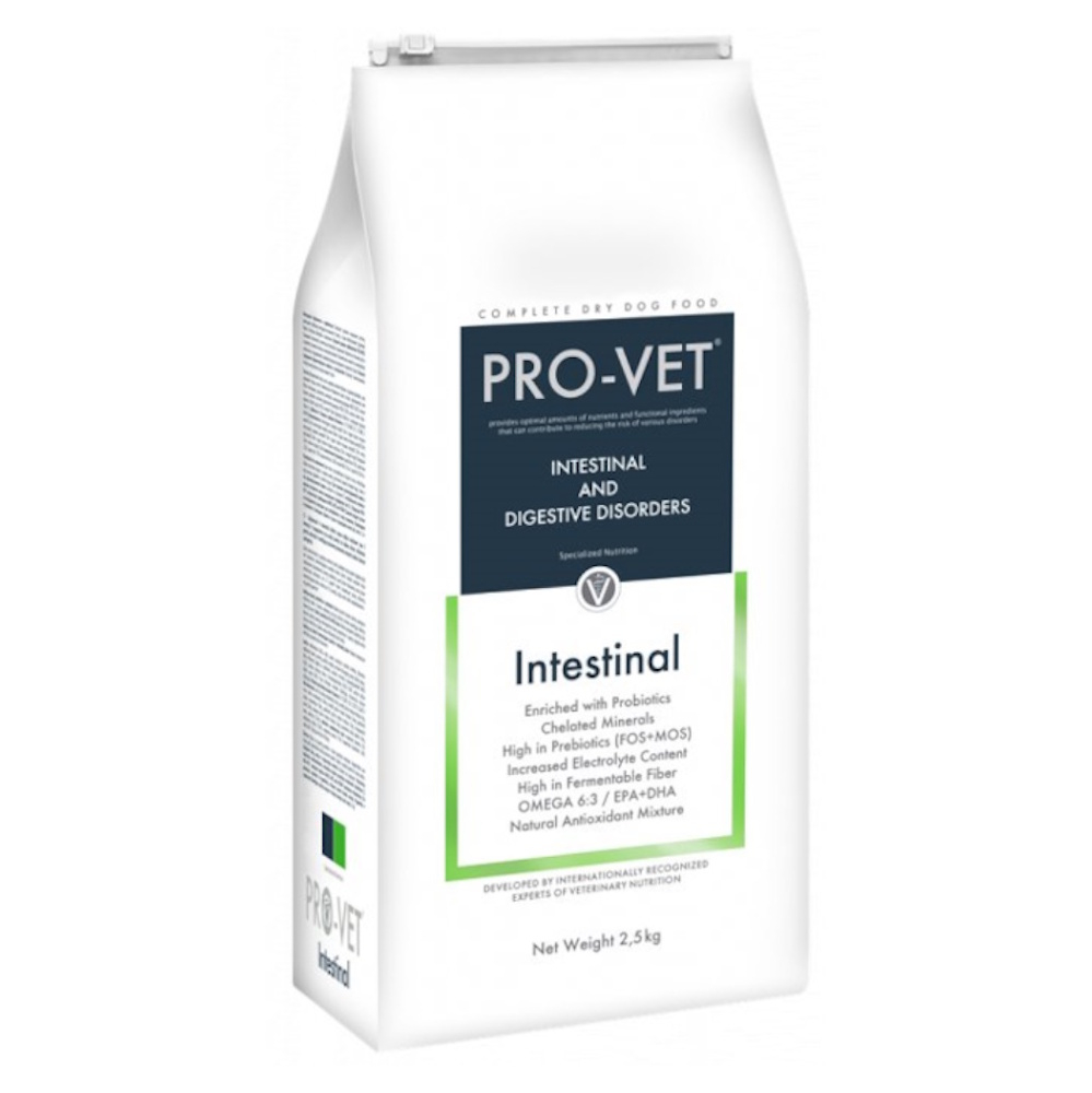E-shop PRO-VET Intestinal granule pre psov s akútnymi hnačkami 1 ks, Hmotnosť balenia (g): 2,5 kg