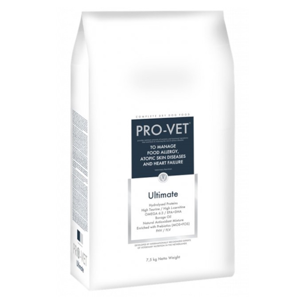 E-shop PRO-VET Ultimate granule pre psov s potravinovými alergiami 1 ks, Hmotnosť balenia (g): 2,5 kg