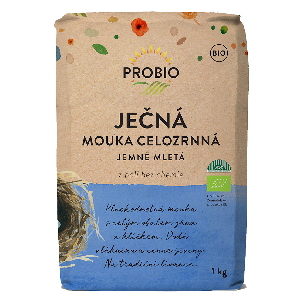 PROBIO Múka jačmenná celozrnná jemne mletá BIO 1 kg