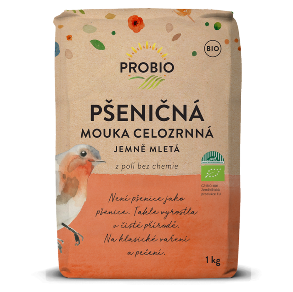 PROBIO Múka pšeničná celozrnná jemne mletá BIO 1 kg