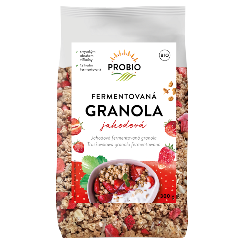 PROBIO Műsli chrumkavé müsli fermentované jahody BIO 300 g