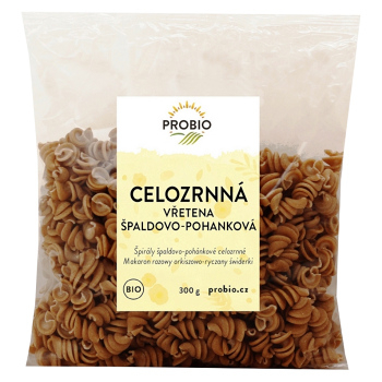PROBIO Vretená špaldovo-pohánkové celozrnné BIO 300 g (Bio ryža, obilniny a strukoviny) - BIO