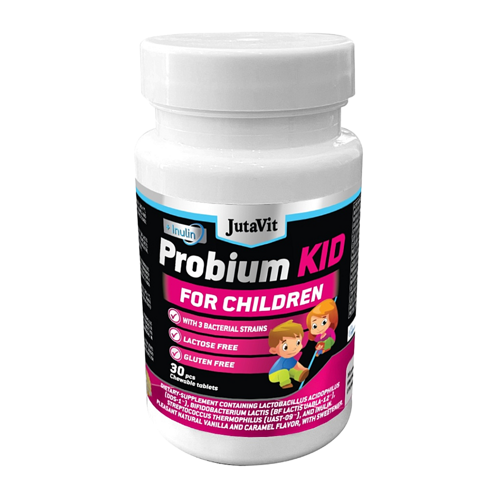 JutaVit Probium Kid + Inulín žuvacie tablety pre deti 30 ks