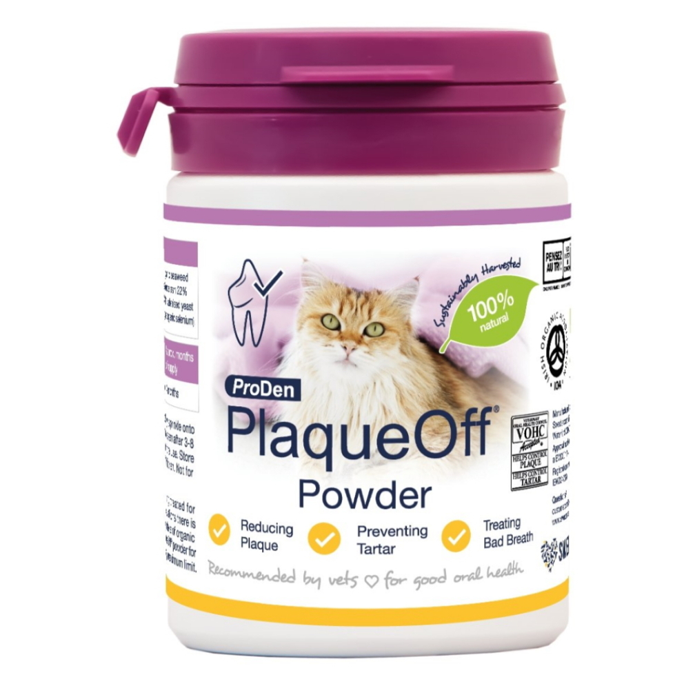 PlaqueOff Powder prášok na zuby pre mačky 40g
