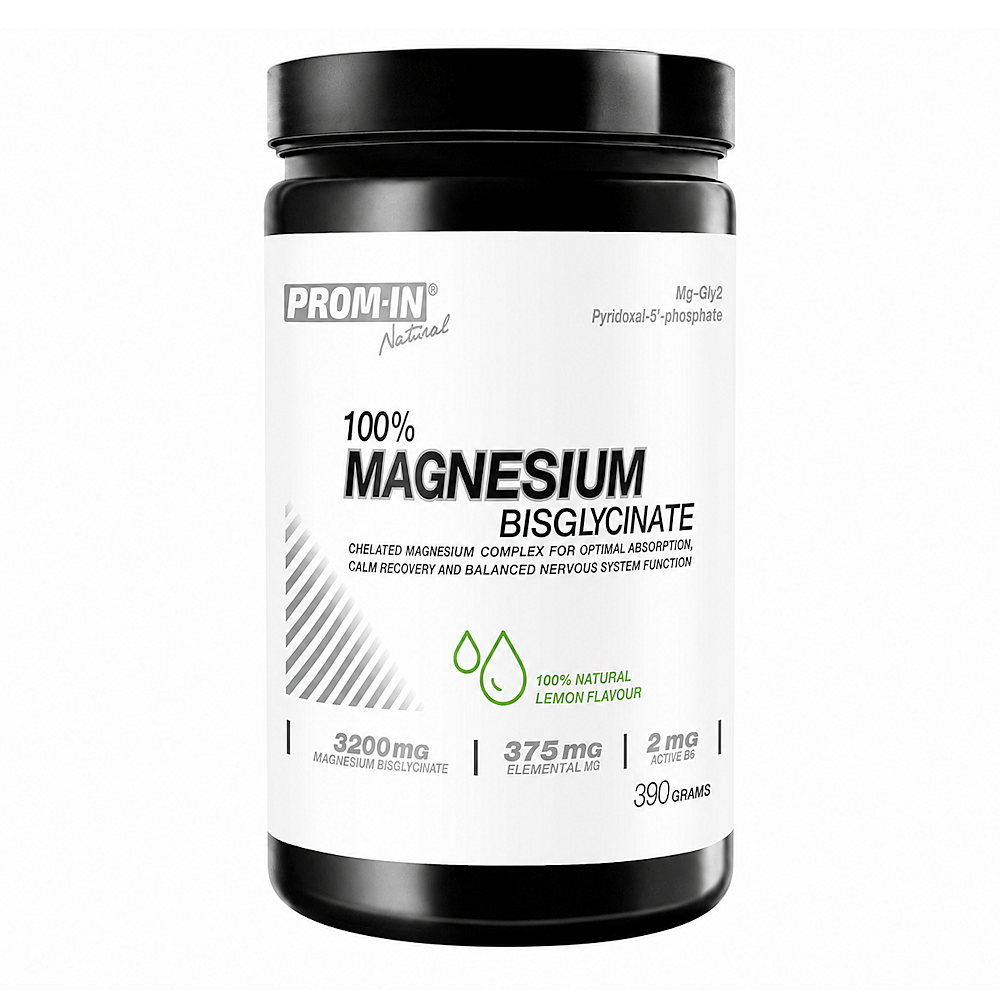 PROM-IN 100% MAGNESIUM BISGLYCINATE 390 g s príchuťou citrón