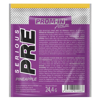 PROM-IN SERIOUS PRE Ananás 24 g (Pred tréningom) - Stimulačné, Instantné
