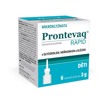 PRONTEVAQ Rapid mikroklyzma pre deti 6 x 3 g (Na zápchu)