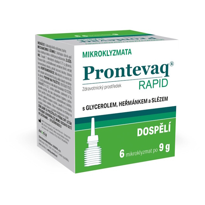 E-shop PRONTEVAQ Rapid mikroklyzma dospelý 6 x 9 g