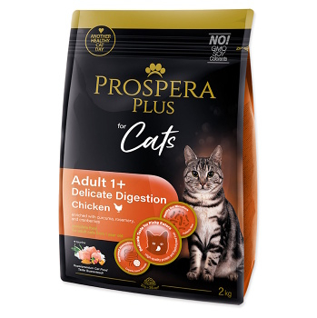 PROSPERA PLUS Adult 1+Chicken Delicate Digestion Krmivo pre mačky 1 kus, Hmotnosť balenia (g): 2 kg (Granule pre mačky)