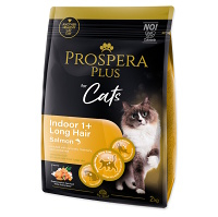 PROSPERA PLUS Indoor 1+ Salmon Long Hair Krmivo pre mačky 1 kus, Hmotnosť balenia (g): 2 kg