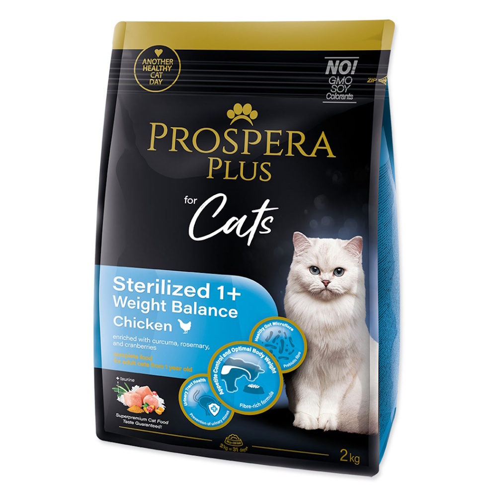 Krmivo Prospera Plus Sterilized 1+ Chicken Weight Balance 7kg
