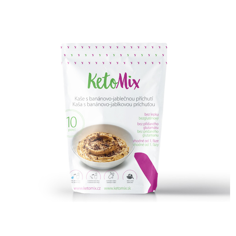 KETOMIX Proteínová kaša s banánovo-jablkovou príchuťou 10 porcií kúpite na Mojalekaren.sk