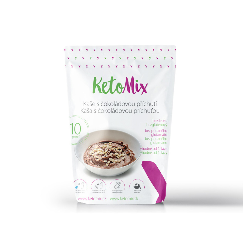 KETOMIX Proteínová kaša s čokoládovou príchuťou 10 porcií kúpite na Mojalekaren.sk