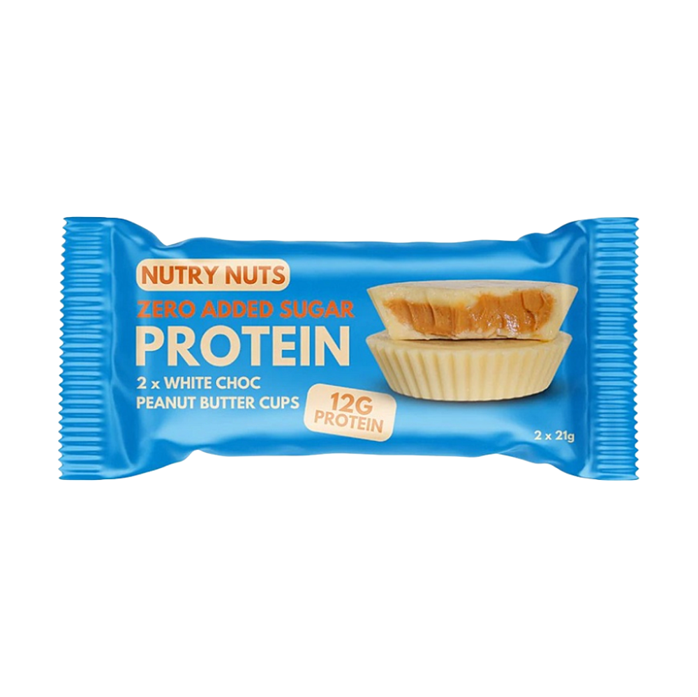 E-shop NUTRY NUTS Proteínové košíčky biela čokoláda s arašidovým maslom 2 x 21g