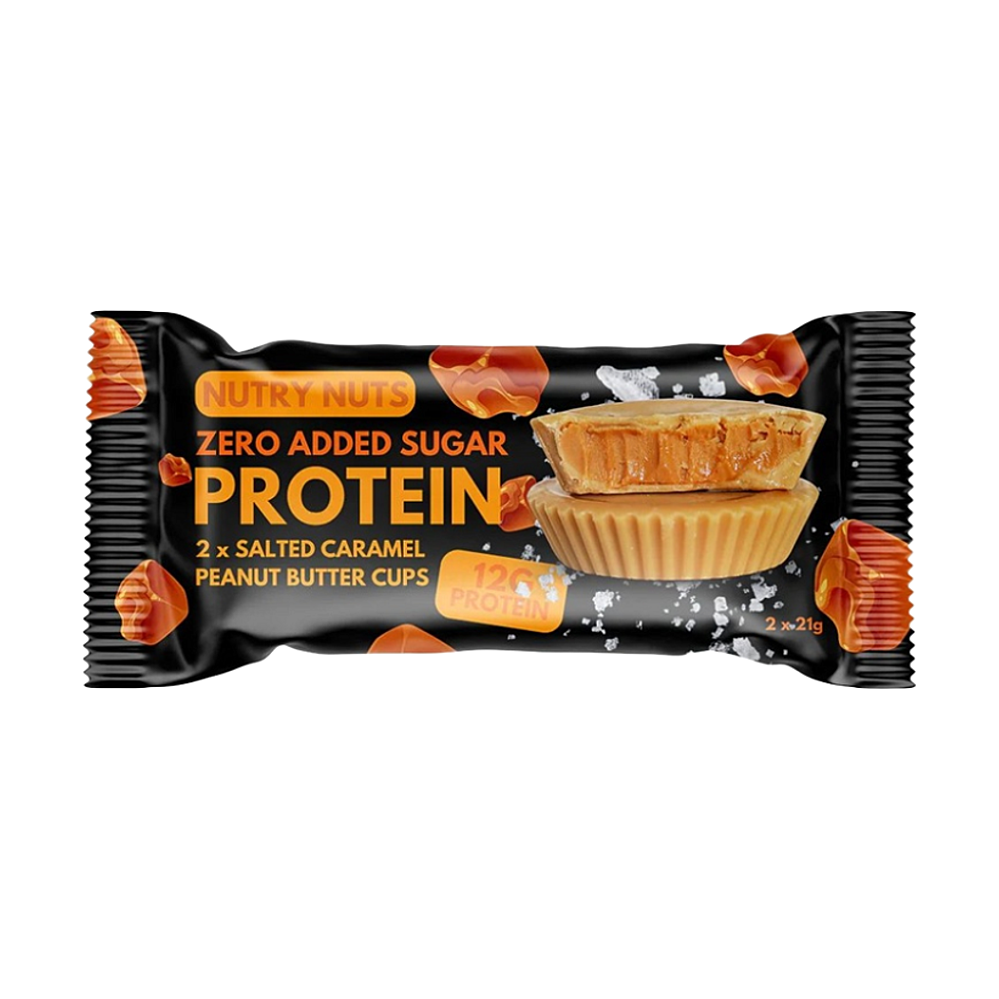 E-shop NUTRY NUTS Proteínové košíčky slaný karamel s arašidovým maslom 2 x 21 g
