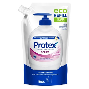 PROTEX Cream tekuté mydlo s prirodzenou antibakteriálnou ochranou náhradná náplň 500 ml