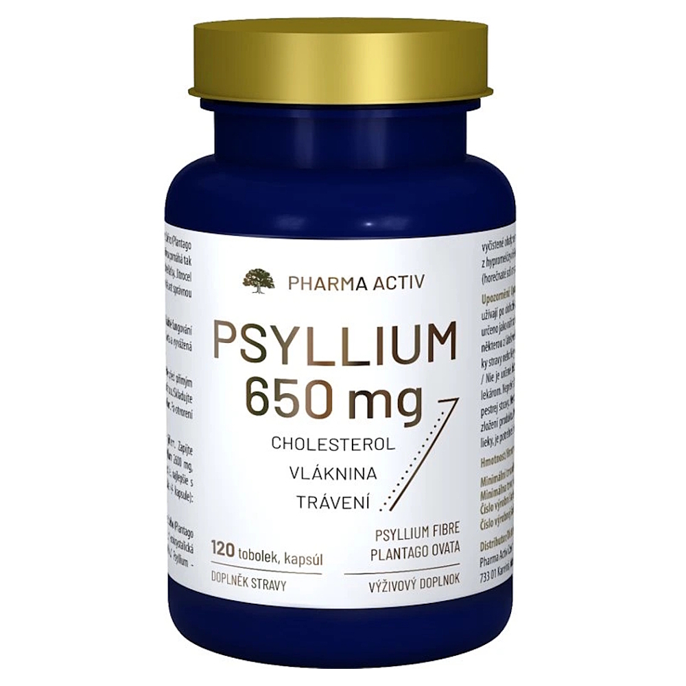 PHARMA ACTIV Psyllium 650mg 120 kapsúl