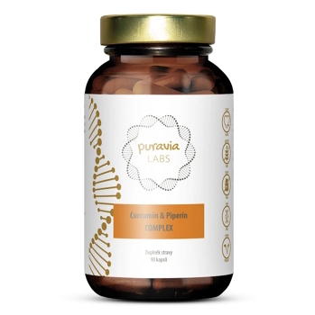 PURAVIA LABS Kurkumín a piperín komplex 90 kapsúl (Antioxidanty) - Viaczložkové