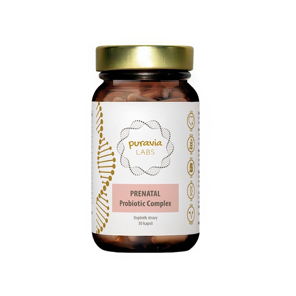 PURAVIA LABS Prenatal Probiotiká 30 kapsúl