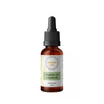 PURAVIA LABS Vitamín D3 + K2 kvapky v olivovom oleji BIO 30 ml